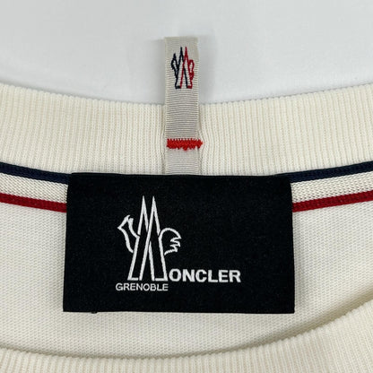 Moncler Grenoble White Neck Logo Short Sleeve T-Shirt — view 3