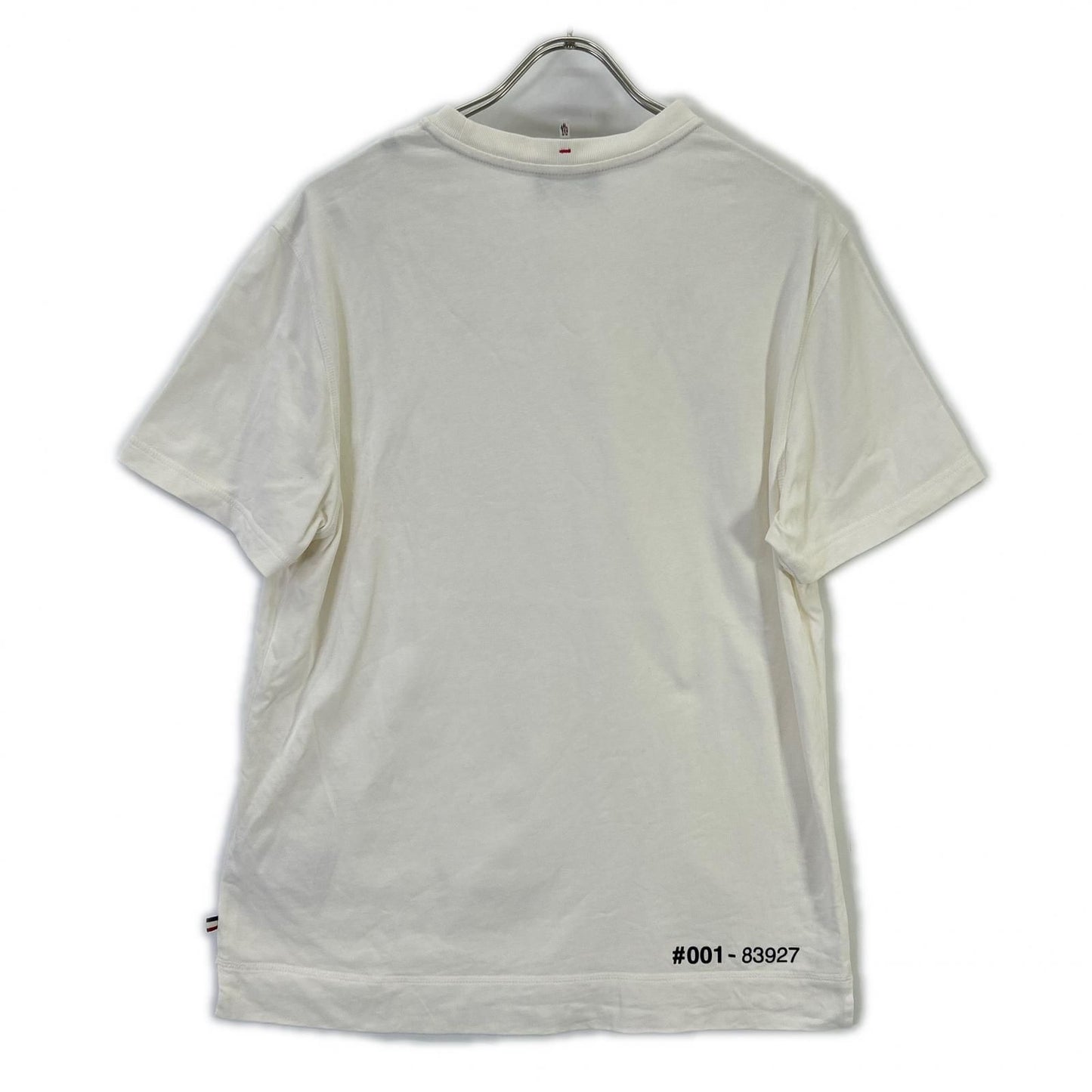 Moncler Grenoble White Neck Logo Short Sleeve T-Shirt — view 2