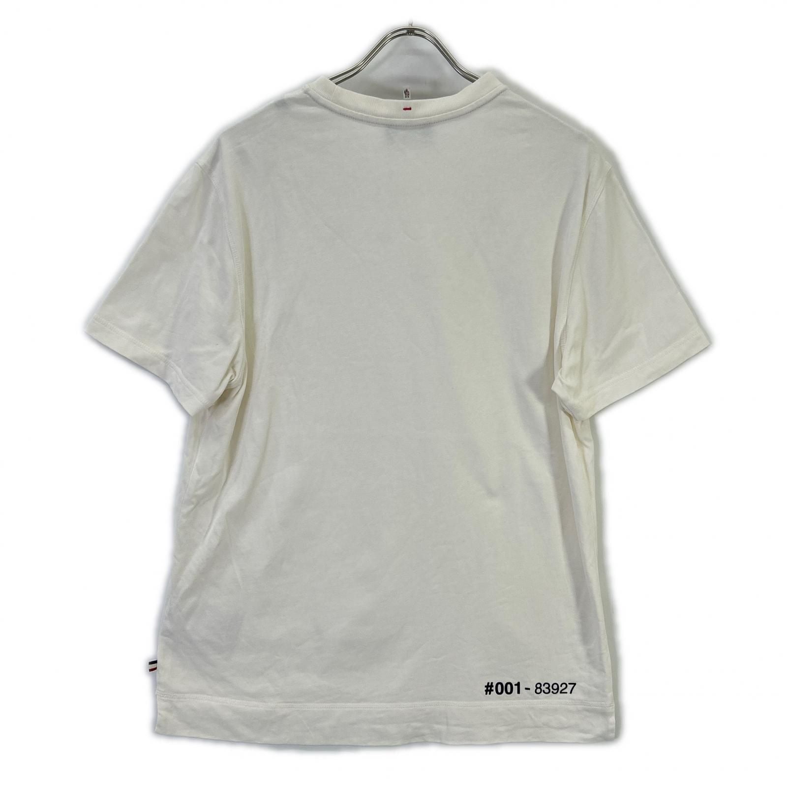 Moncler Grenoble White Neck Logo Short Sleeve T-Shirt — view 2