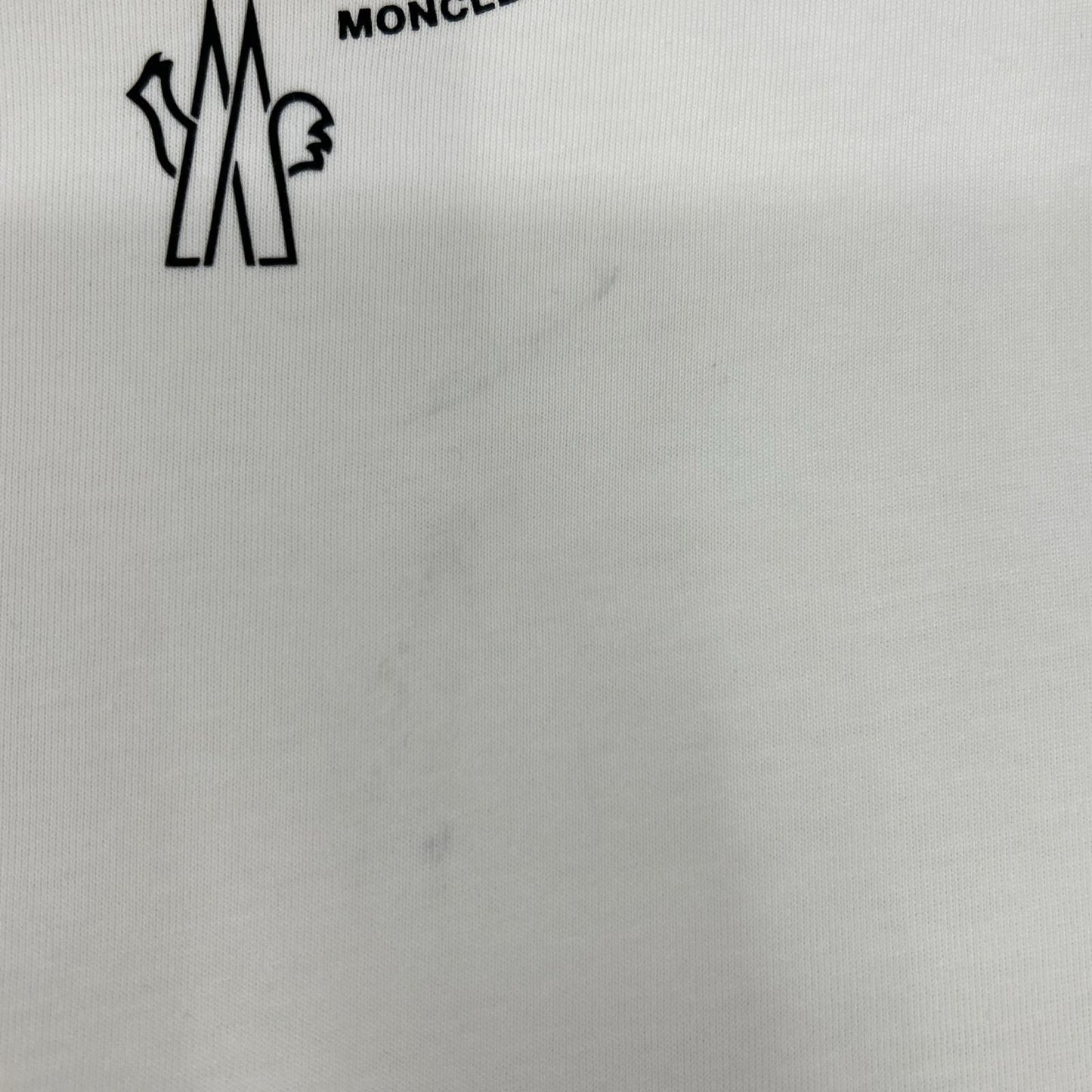 Moncler Grenoble White Neck Logo Short Sleeve T-Shirt — view 7