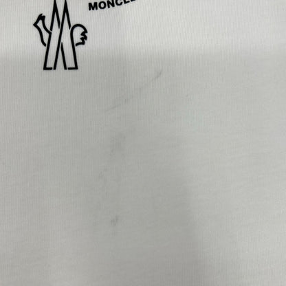 Moncler Grenoble White Neck Logo Short Sleeve T-Shirt — view 7