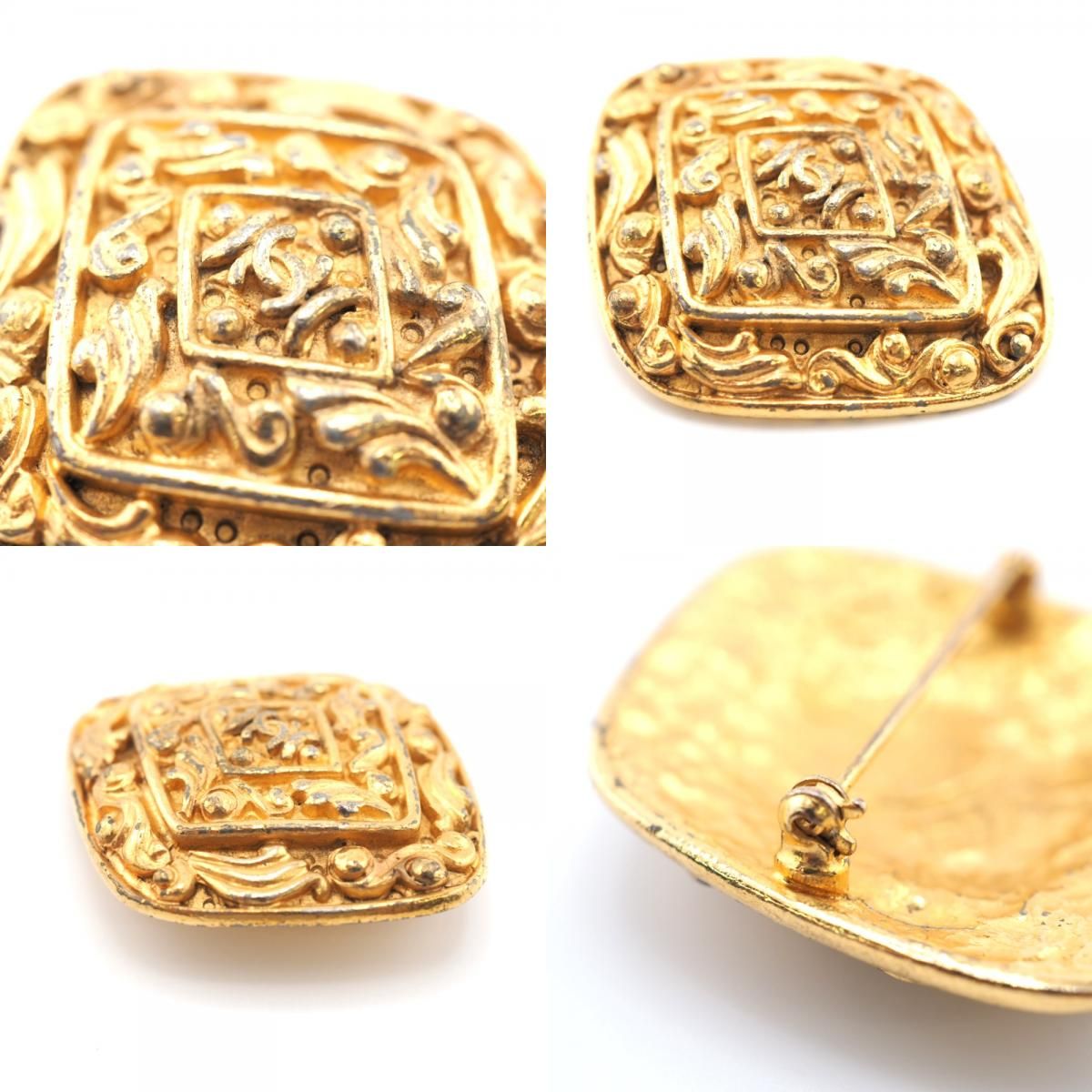 Chanel Pin Brooch Diamond CC Logo Gold — view 7