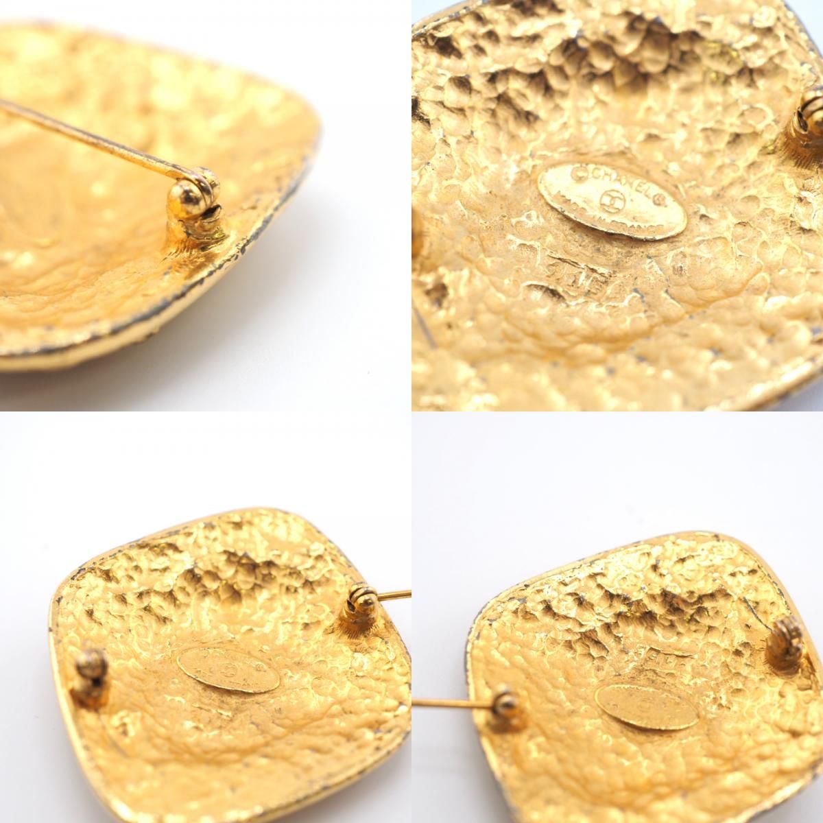 Chanel Pin Brooch Diamond CC Logo Gold — view 8