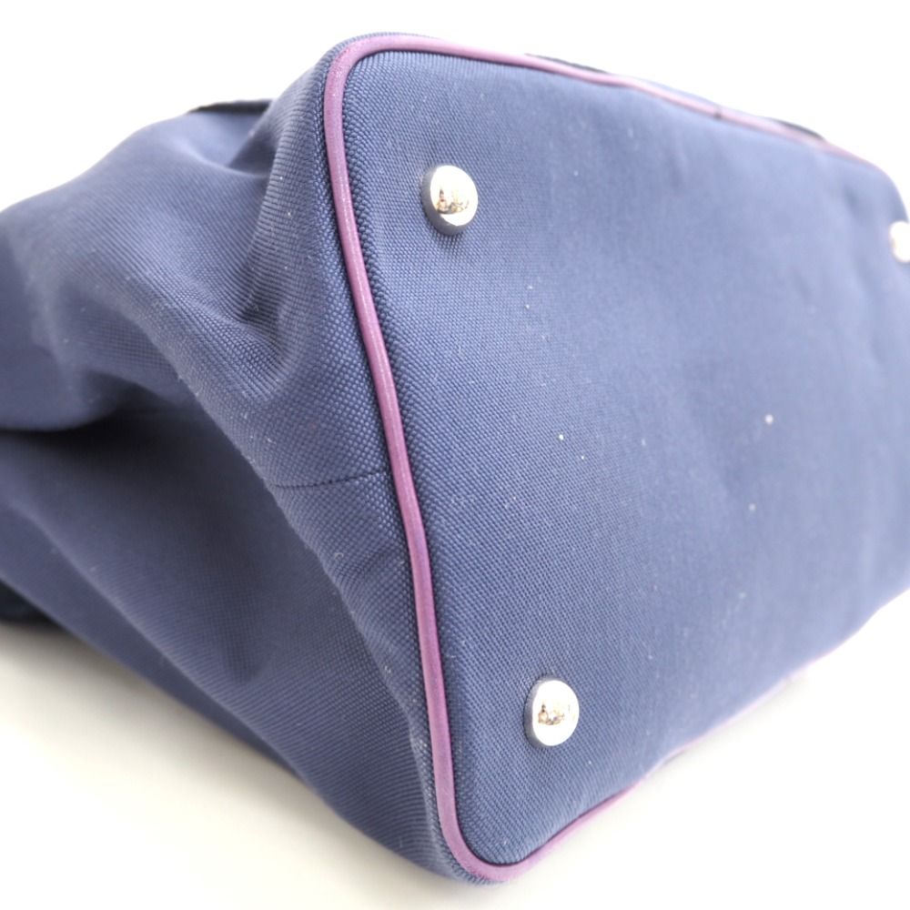 Loewe Anagram Voyager Logo Button Tote Purple — view 4