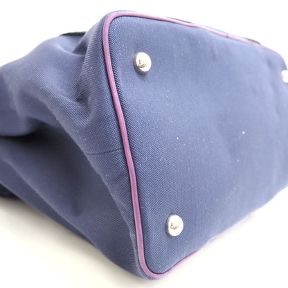 Loewe Anagram Voyager Logo Button Tote Purple — view 4