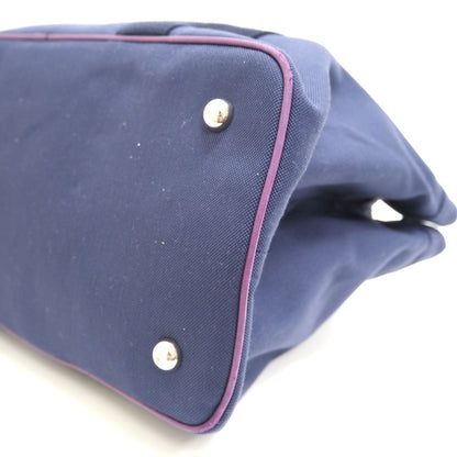 Loewe Anagram Voyager Logo Button Tote Purple — view 5