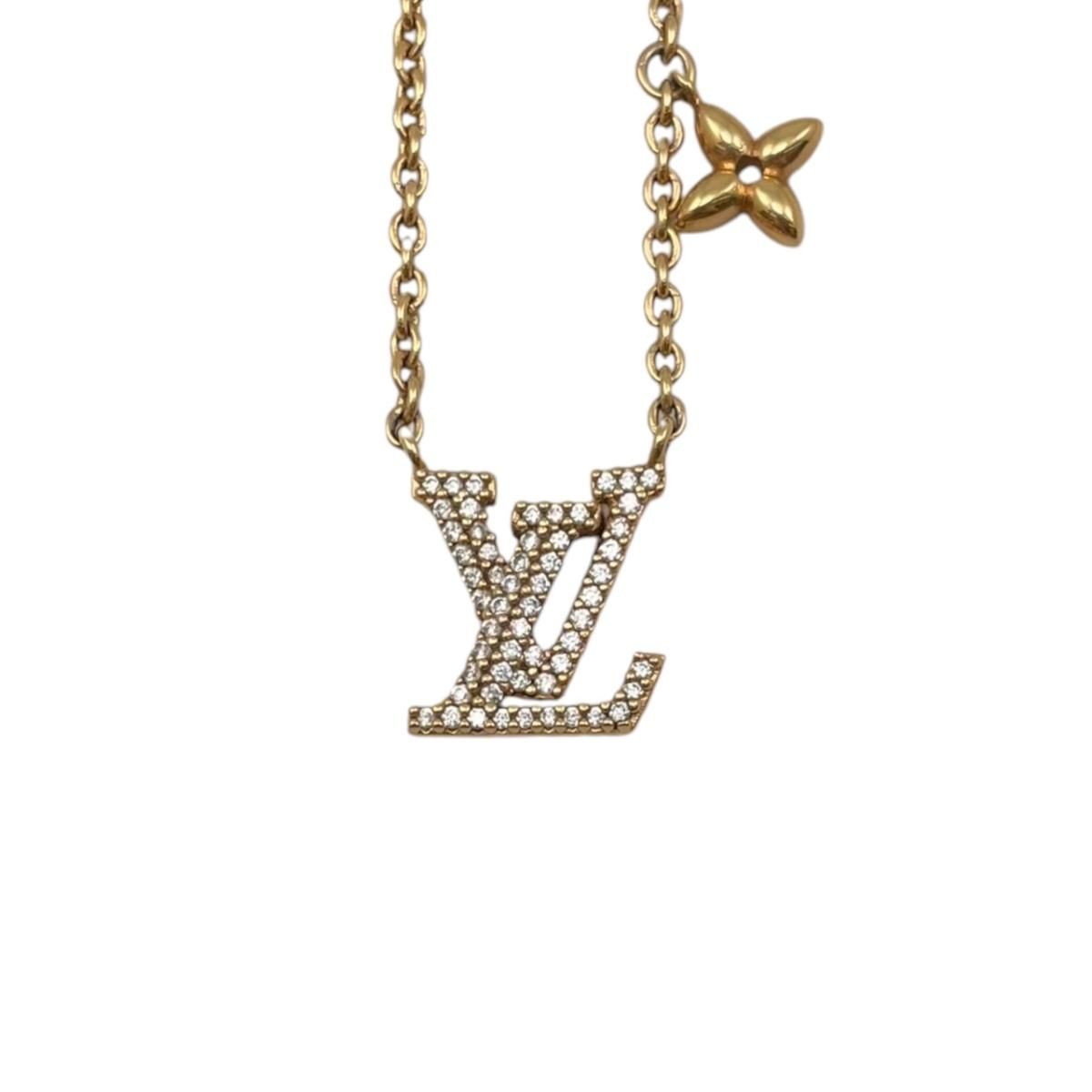 Louis Vuitton Necklace LV Iconic Monogram Flower LV Initial Strass Rhinestone — view 3