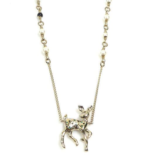 Chanel Necklace Bambi Gold