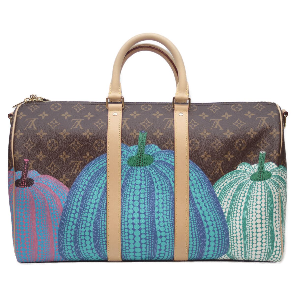 Louis Vuitton Yayoi Kusama Monogram Pumpkin Keepall Bandouliere 45 — view 3