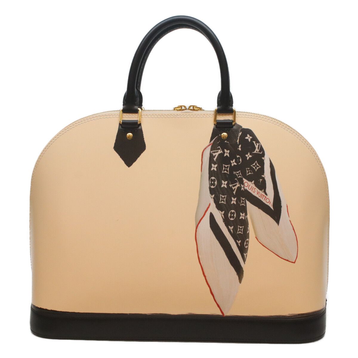 Louis Vuitton Trompe L'oeil Beige Alma GM Handbag — view 3