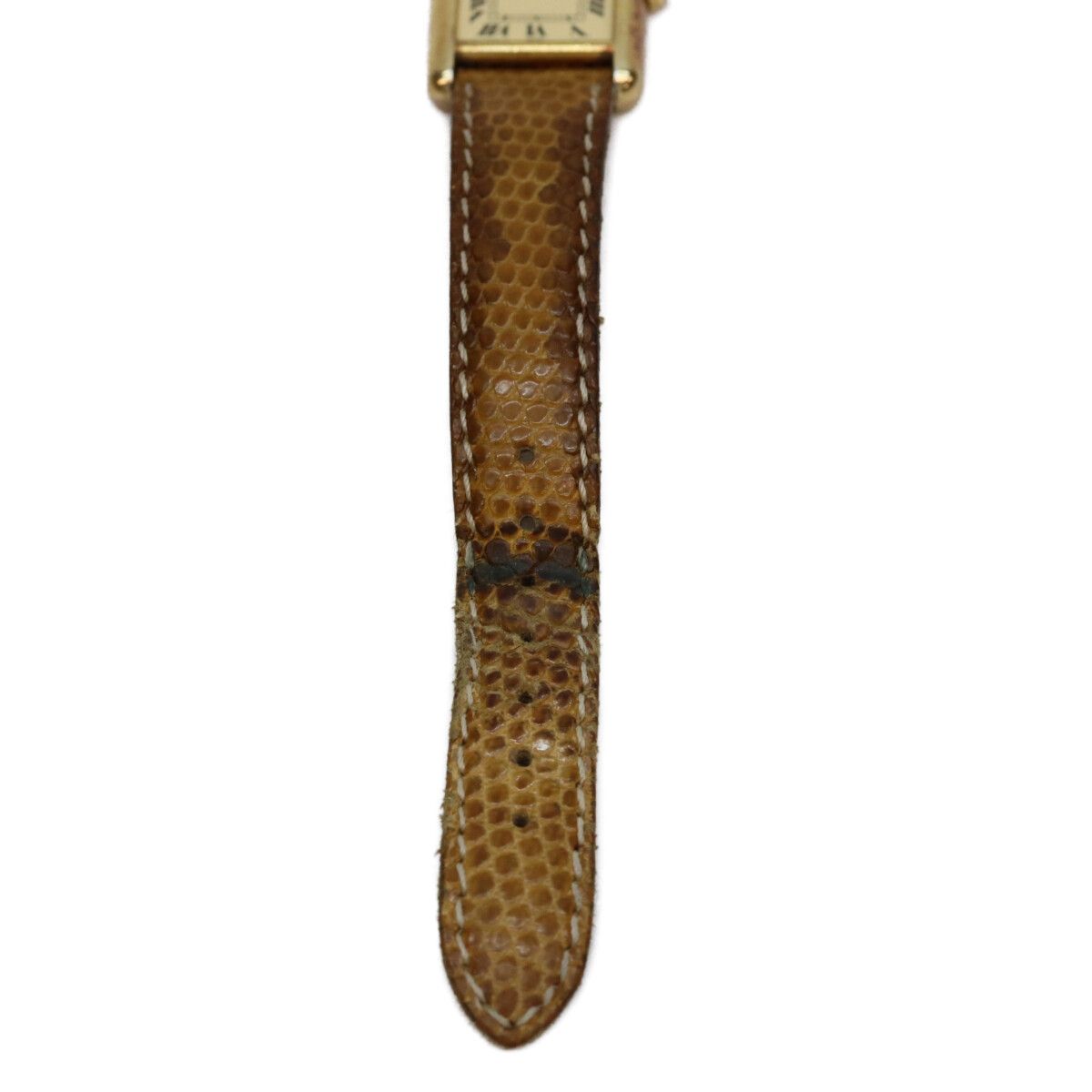 Cartier 95 925 Must Tank Vermeil SM Roman Ivory Dial Quartz Leather — view 7