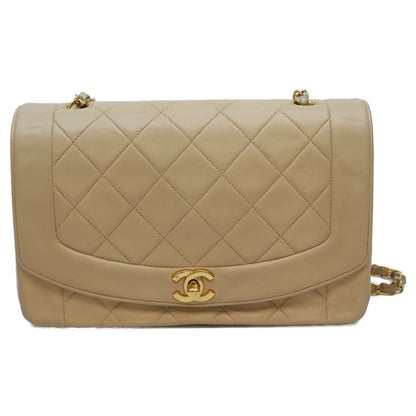 Chanel Beige Lamb Diana 25 Shoulder