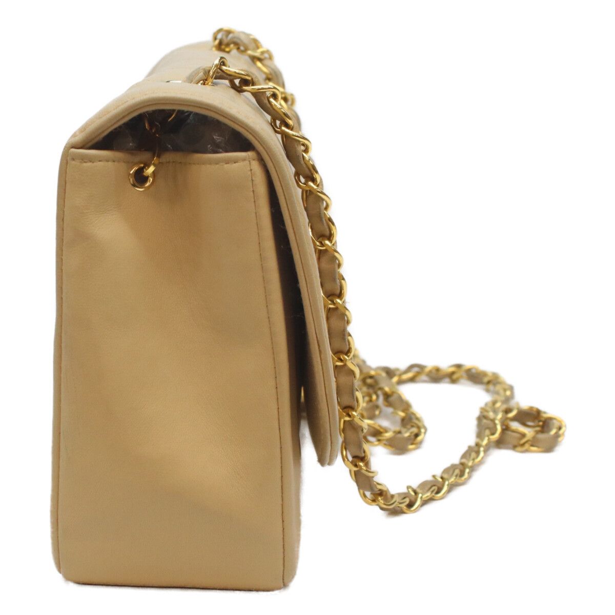 Chanel Beige Lamb Diana 25 Shoulder — view 4