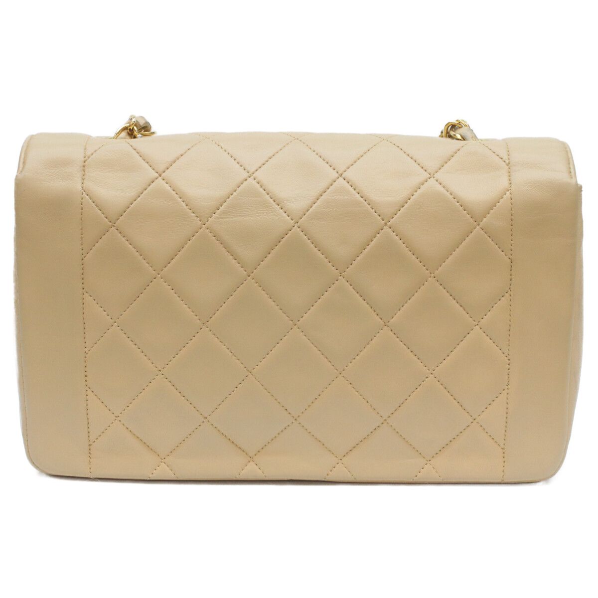 Chanel Beige Lamb Diana 25 Shoulder — view 3
