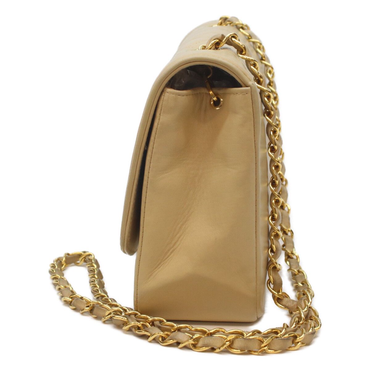 Chanel Beige Lamb Diana 25 Shoulder — view 2
