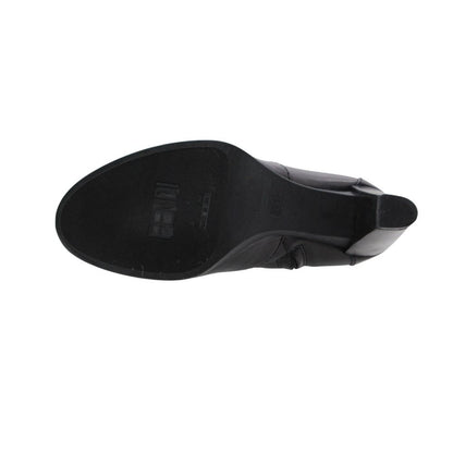 Fendi Boots Long High Heels Leather Side Zip Shoes Black — view 5