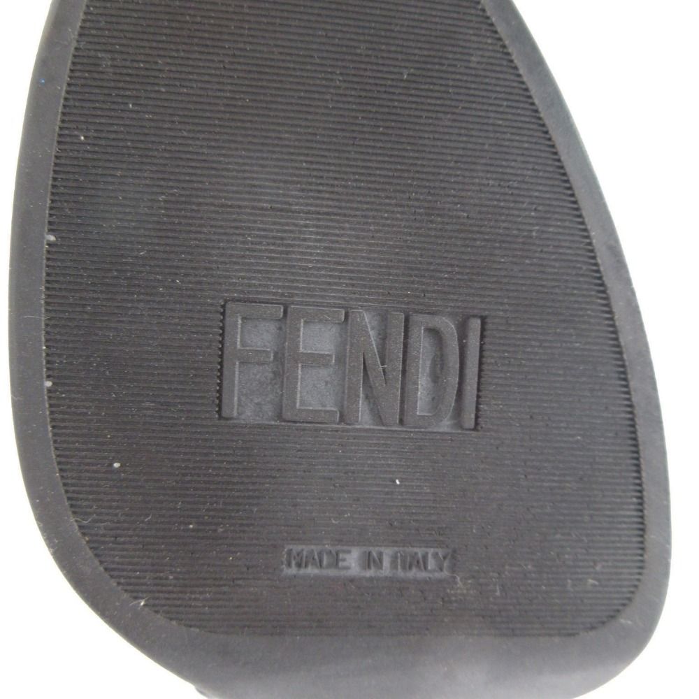 Fendi Boots Long High Heels Leather Side Zip Shoes Black — view 6