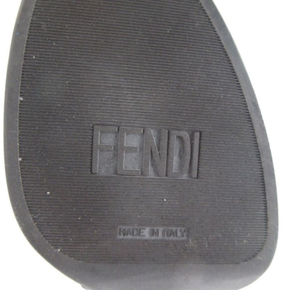 Fendi Boots Long High Heels Leather Side Zip Shoes Black — view 6