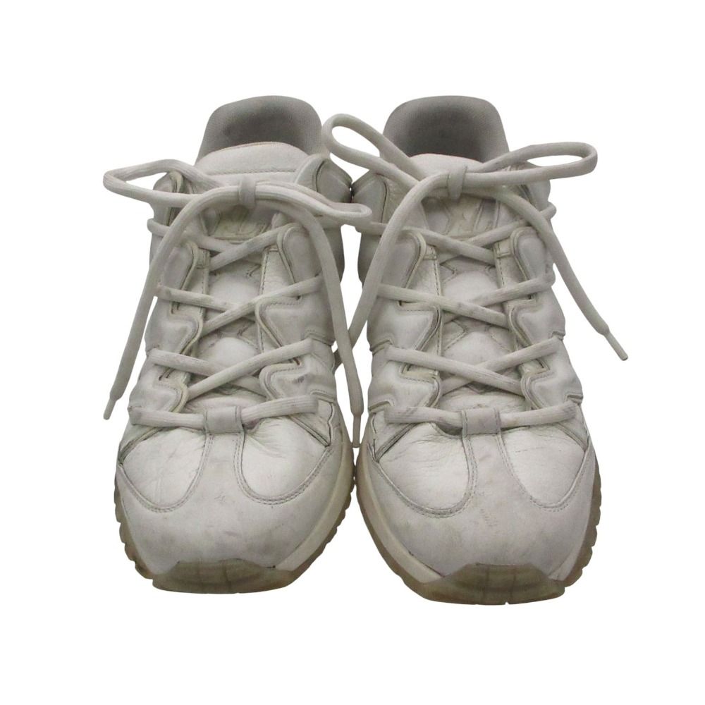 Louis Vuitton Sneakers Zigzag Line Leather Volume Sole Shoes White 8 — view 3