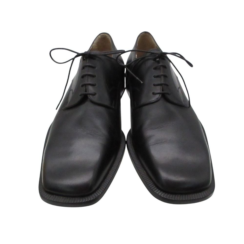 Louis Vuitton Dress Shoes Square Toe Outer Feather Lace Up Leather Black 6.5 — view 3