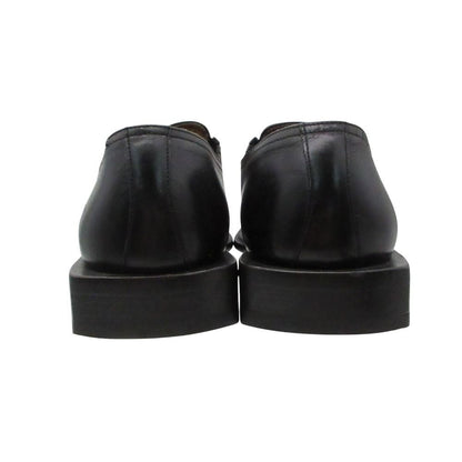 Louis Vuitton Slip on Leather Loafers Shoes Side Gore Square Toe Black 6 — view 4