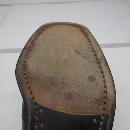 Louis Vuitton Slip on Leather Loafers Shoes Side Gore Square Toe Black 6 — view 8