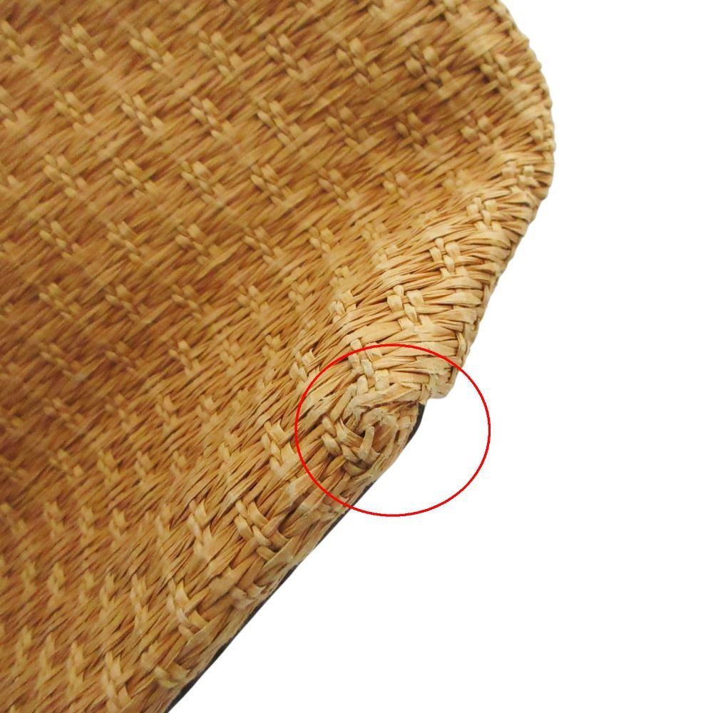 Dolce & Gabbana Straw Tote Basket Miss Elsie Lining Leopard Pattern Purse Beige — view 8