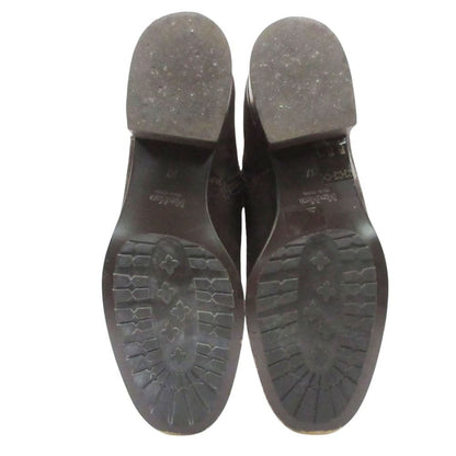 Max Mara Long Boots Suede Fur Decoration Shoes Brown — view 5