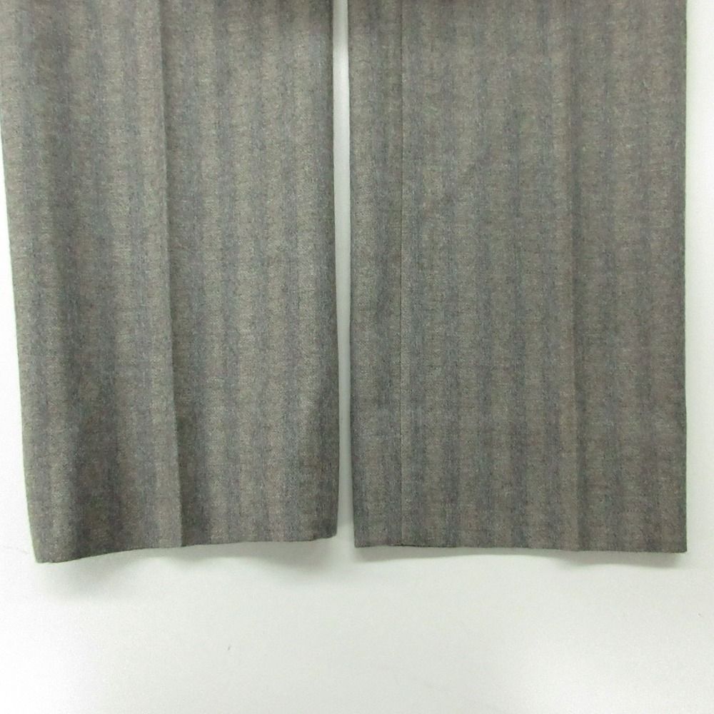 Hermes Era Pants Wool Cashmere Blend Striped Pattern Pleated Gray 34 — view 7