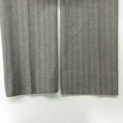 Hermes Era Pants Wool Cashmere Blend Striped Pattern Pleated Gray 34 — view 7