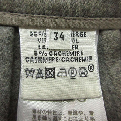 Hermes Era Pants Wool Cashmere Blend Striped Pattern Pleated Gray 34 — view 4