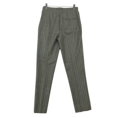 Hermes Era Pants Wool Cashmere Blend Striped Pattern Pleated Gray 34 — view 2