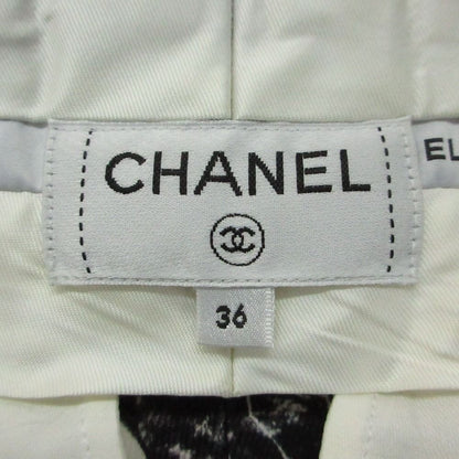 Chanel Shorts Culottes Camellia CC Logo Graphic Black 36 — view 3