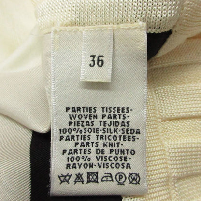 Hermes Knit Dolman Sleeve Sweater High Neck Pullover Silk Twill Top White — view 4