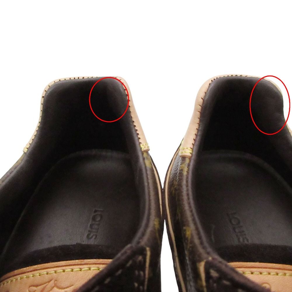 Louis Vuitton Sneakers Monogram Velcro Suede Contrast Brown — view 7