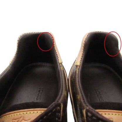 Louis Vuitton Sneakers Monogram Velcro Suede Contrast Brown — view 7