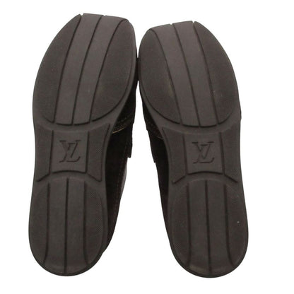Louis Vuitton Sneakers Monogram Velcro Suede Contrast Brown — view 6