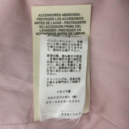 Hermes Jacket Deerskin Leather Cropped Short Length Pink 36 — view 5