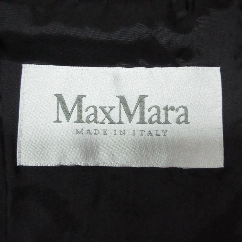 Max Mara Maxma Chestar Coat Long Length Double Breasted Jacket Outer Navy 42 — view 4