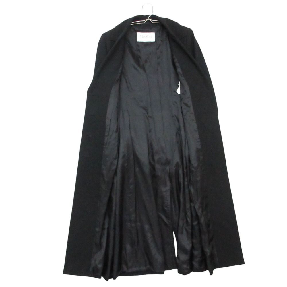Max Mara Maxma Chestar Coat Long Length Double Breasted Jacket Outer Navy 42 — view 3