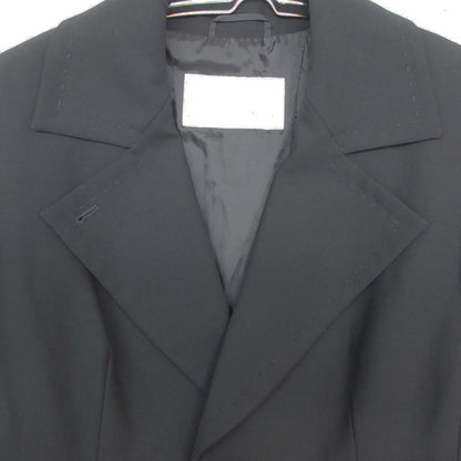 Max Mara Maxma Chestar Coat Long Length Double Breasted Jacket Outer Navy 42 — view 7