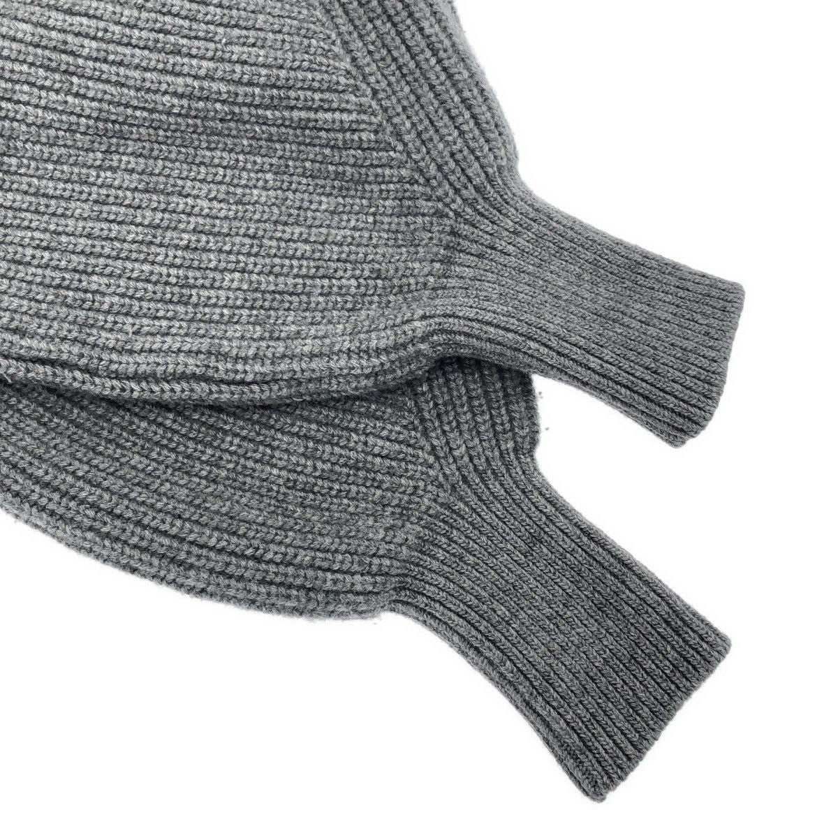Loewe Balloon Sleeves Cardigan Sleeve Knit Gray — view 5