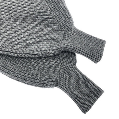 Loewe Balloon Sleeves Cardigan Sleeve Knit Gray — view 5