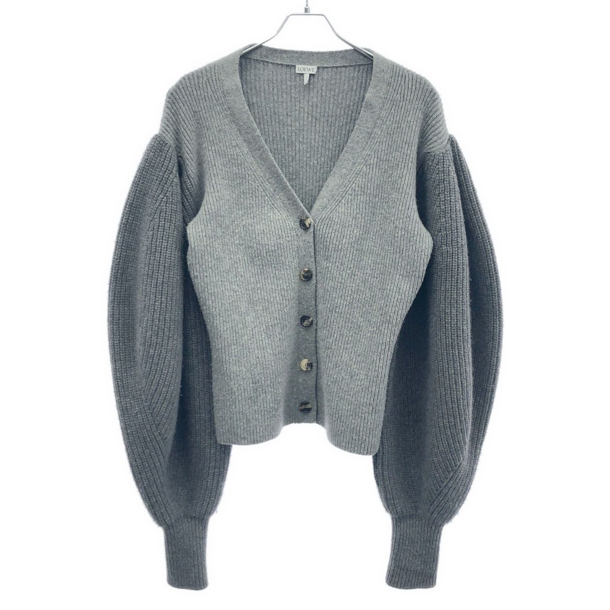 Loewe Balloon Sleeves Cardigan Sleeve Knit Gray
