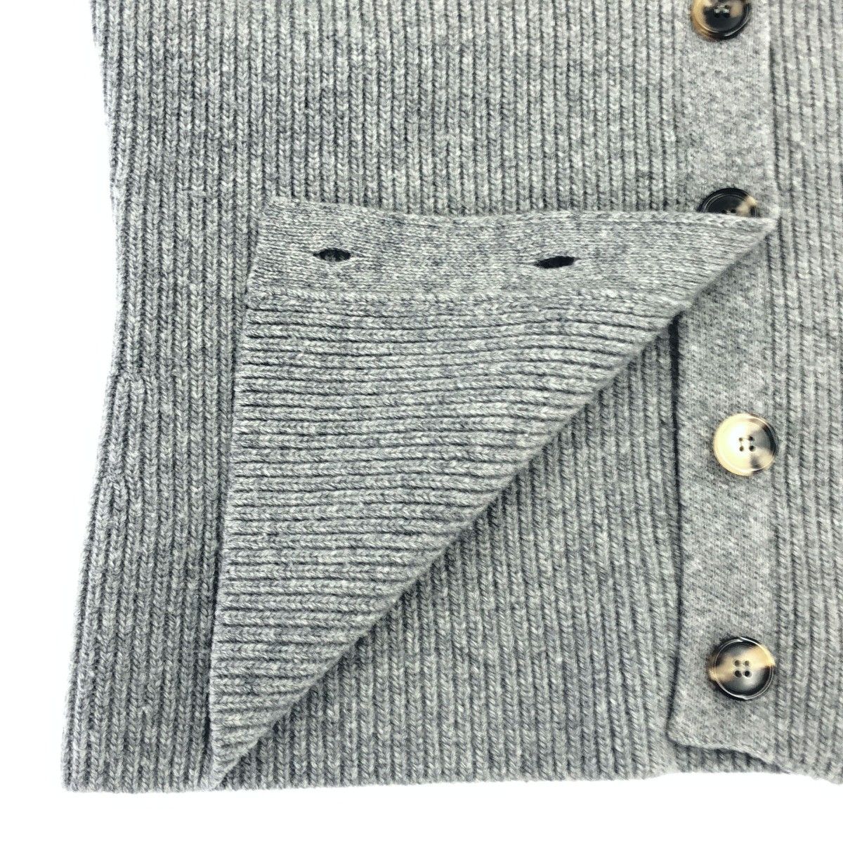 Loewe Balloon Sleeves Cardigan Sleeve Knit Gray — view 6