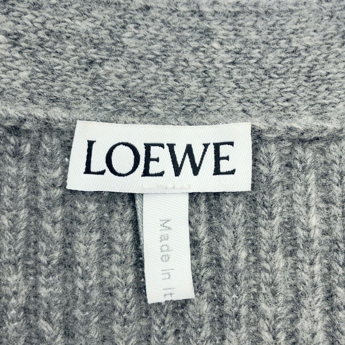 Loewe Balloon Sleeves Cardigan Sleeve Knit Gray — view 3