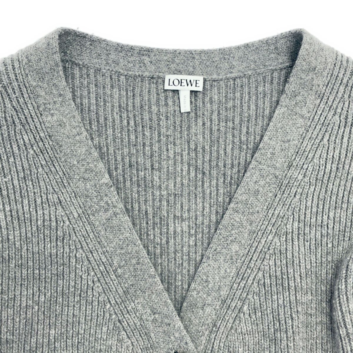 Loewe Balloon Sleeves Cardigan Sleeve Knit Gray — view 4
