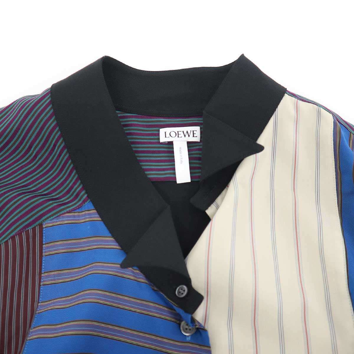 Loewe Multi Striped Long Shirt Dress Mix 36 — view 3