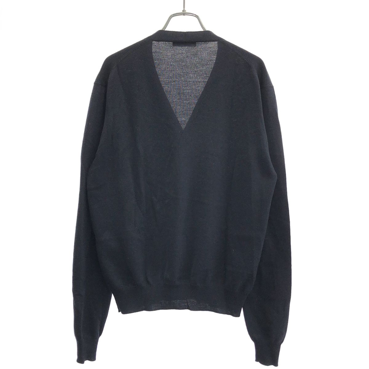 Prada Wool Knit Cardigan Navy 48 — view 2