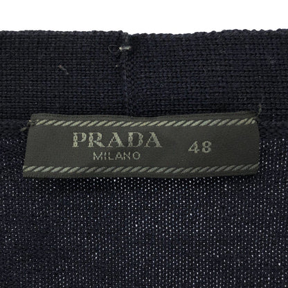 Prada Wool Knit Cardigan Navy 48 — view 3